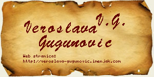 Veroslava Gugunović vizit kartica